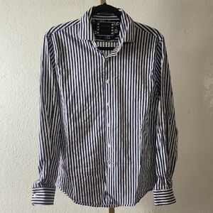 Denim & Flower Navy and White Striped Shirt